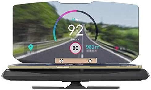 QuQ HUD Head-up Display car Phone Holder with Wireless Charging Support to Install GPS Image Reflector