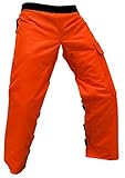 Forester Chainsaw Safety Chaps with Pocket, Apron Style (Short 35", Orange)