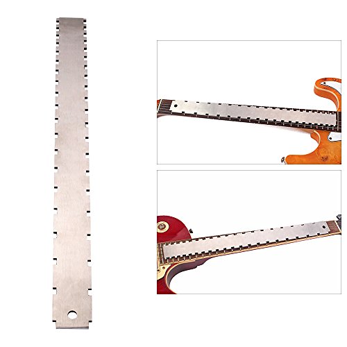 Mowind Stainless Steel Guitar Neck Notched Straight Edge Luthiers Tool for Most Electric Guitars Gibson 24.75" - Thumbnail 7