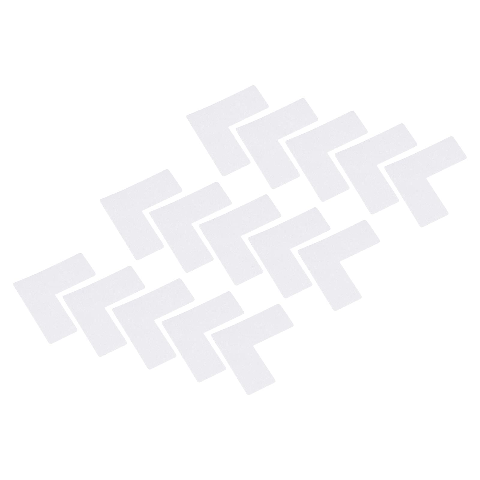 PATIKIL 5s Location Marking Corner 2x2x0.8 Inch 25 Pack L Shaped Floor Marker for Office Table Top, Desk, Warehouse Floor, White