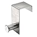 Sumnacon Over The Door Hook - 2 Pieces Stainless Steel Towel Door Hook Hagner, Removable Cubicle Coat Hook, Space Saving Hanger for Cloth Towel Bag Belt, Suit for Door within 43mm / 1.69 inch
