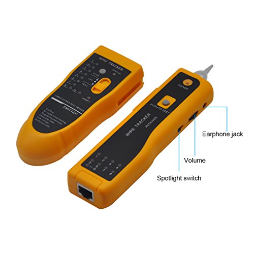 DricDoda Multifunction Wire Tracer, Professional RJ45 RJ11 Handheld Cable Locator Line Finder Cable Tester with Tool Kit for Network Cable Collation, Telephone Line Test, Continuity Checking