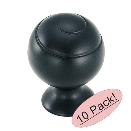 Amerock Bp9338fb Swirl Z Flat Black Spiral Ball Cabinet Hardware