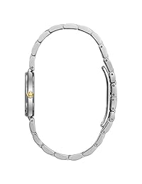 Bulova - Reloj de pulsera clásico de acero inoxidable de 1.063 en para mujer (reacondicionado certificado)