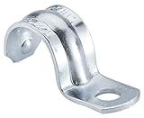 Halex 26151 EMT ONE HOLE STRAP 25/BAG, 1/2", Silver