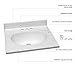 Design House 551267 25x19 Cultured Marble Single Bowl Vanity Top with Integrated Backsplash 4-in Centerset, 25