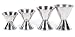 CucinaPrime Cocktail Jigger Set, Stainless Steel, Set of 4 primary