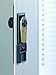 Durable Wall Mounted Secure Key Cabinet with Combination Lock, Holds 72 Key Tags, 11-7/8 x 4-3/4 x 15 3/4 Inches, Brushed Aluminum (196723), Blue