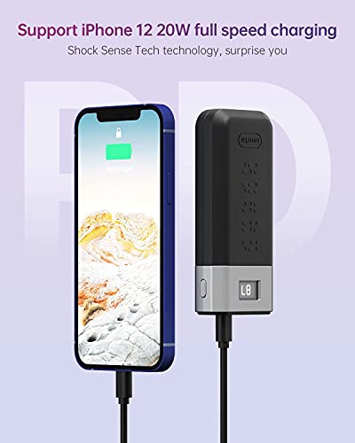 imuto Power Bank, USB-C Portable Charger 10000mAh,with 20W PD 3.0 /QC 3.0 USB C Output & Premium Battery Pack, Ultra Compact Design for iPhone 8/11/12/12 Pro/13 Pro Max, Galaxy, Pixel 3/3XL, and More