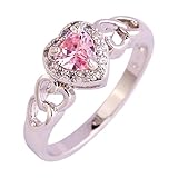 Psiroy Women's 925 Sterling Silver 1cttw Pink Topaz Filled Ring
