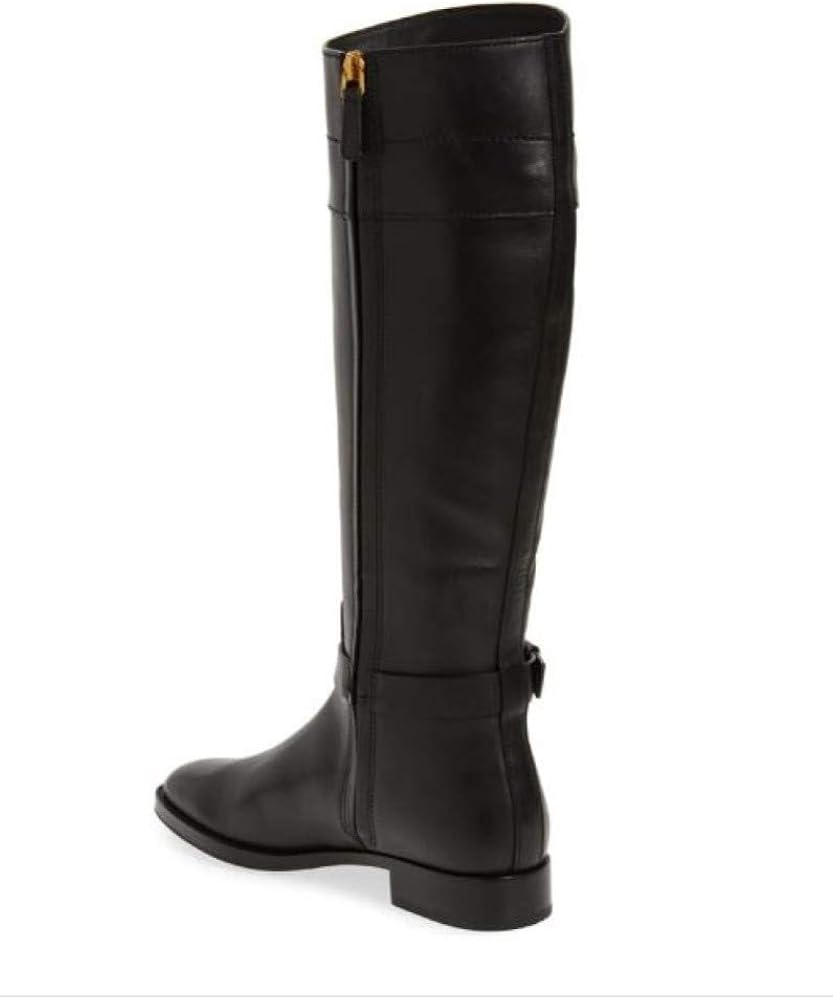 black leather riding boots size 8