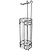 Home Basics Scroll Design Dispensing Toilet Paper Holder Stand, (Bronze) Steel Free-Standing Holder | Bathroom Toilet Paper Holder with Non-Skid Feet