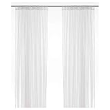 IKEA LILL Curtains Sheer Net White 2 Panels 110 X 98 Canopy Room Divider Voile