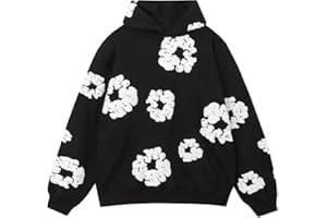 Cuuontrie Denim Hoodie Hooded Tracksuit Unisex Y2K Running Clothing Long Sleeve Hoodie Denim Dupes Tears Sweatshirt M/P