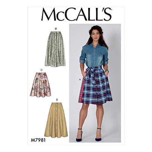 McCall Pattern Company McCall's Women's Unlined Skirt Sewing Patterns, Sizes 4-…