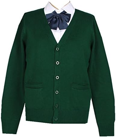 Taiduosheng Womens and Mens Long Sleeve Cotton Knitting Cardigan School Tops Boys and Girls Uniform Cardigan Sweater