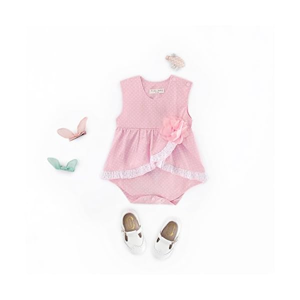 Sanlutoz Baby Girl Clothes Pink Polka Dots Bodysuit Romper Jumpsuit - Image 3