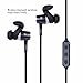 Bluetooth Headphones, EpochAir Wireless 4.1 Magnetic Earbuds Stereo Earphones, Secure Fit for Sports Built-in Mic [Upgraded Version] with Carrying Case (Black)