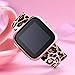 Wepro Floral Bands Compatible with Fitbit Versa & Versa Lite SE SmartWatch for Women Men, Small, Silicone Fadeless Pattern Printed Replacement Band Wristbands, Leopard