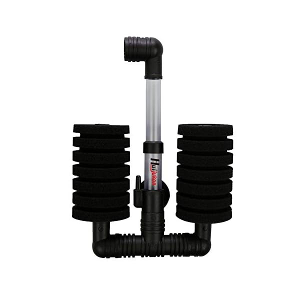 Huijukon, pompa ad aria per acquario con filtri a spugna, dimensioni del serbatoio fino a 133 litri Huijukon Huijukon, pompa ad aria per acquario con filtri a spugna, dimensioni del serbatoio fino a 133 litri