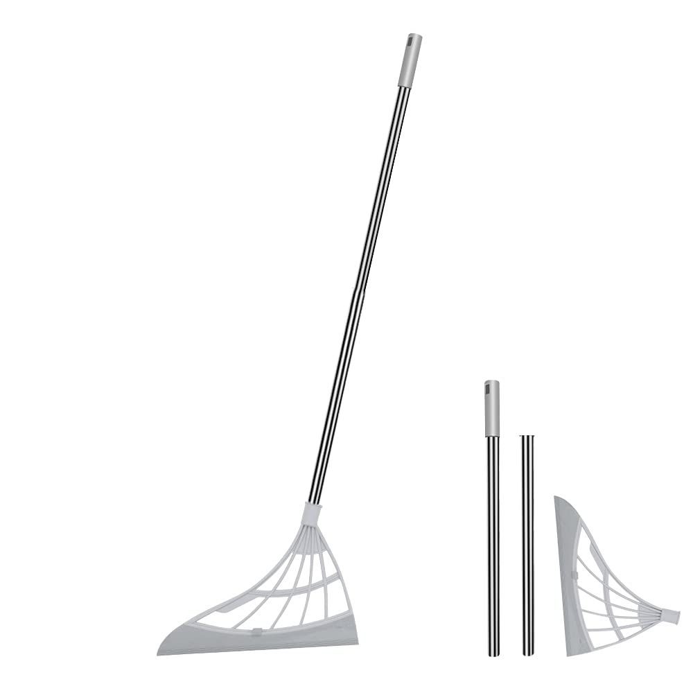 Beowanzk Brooms for Cleaning Floors Telescopic Window Cleaner Shower Squeegee Sweeping Brush Squeegees Extendable Rubber Soft Squeegee Blade Kitchen Wide Plastic Indoor Broom