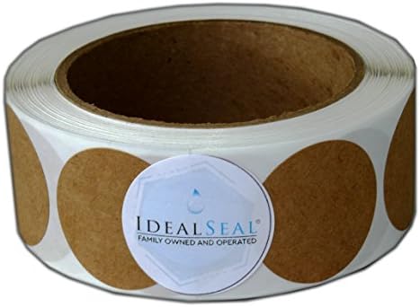 Natural Brown Kraft Color Coding Labels Round Circle Dots 1.5 Inch with 500 Permanent Adhesive Stickers