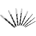 8pcs Brad-Point Drill Bits Kit, Dia 3mm-10mm, Woodworking Drilling Tool (Black)