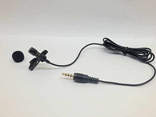 USHAWN Recording Phone Microphone Lavalier Lapel Microphones for iPhone Android Youtube Professional Mini Multipurpose Clip-on Omnidirectional Condenser Mics (black-2)