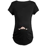 CafePress PEEK-A-BOO BABY BROWN EYES Maternity Dark T-Shir Maternity Dark
