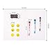 Prefer Green Magnetic Dry Eraser White Board Sheet for Kitchen Refrigerator with Stain Resistant Technology, Organizer & Planner Whiteboard 17” X 12”, Include 1 Eraser, 3 Markers & 6 Fridge Magnets