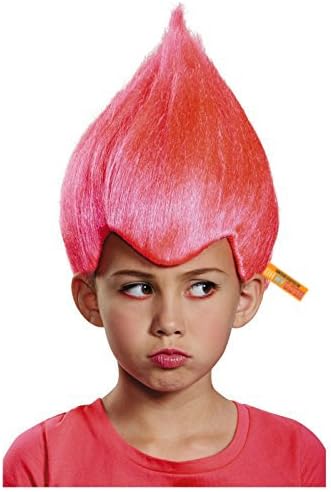 United States of Oh My Gosh Bright Colored Troll Costume Wig - 5 Colors Colored Troll Hair (Pink)