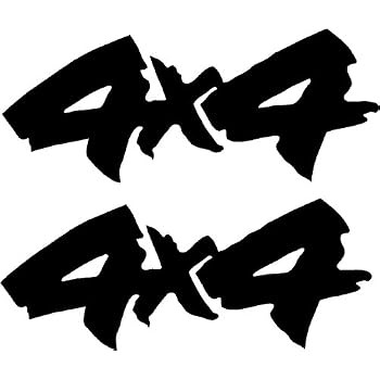 2x 4 Wheel Drive Decal - Black Vinyl Tailgate Decal For Truck