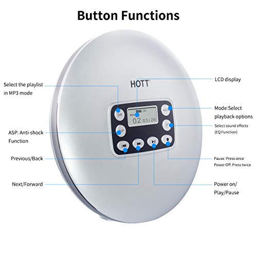 5 Rechargeable+HOTT+Anti+Skip+Anti+Shock+Protection