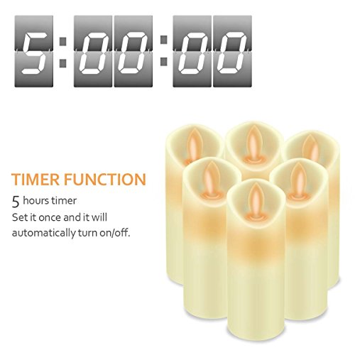 intelamp Flameless Candles Tea Light Battery Operated 6 Pack