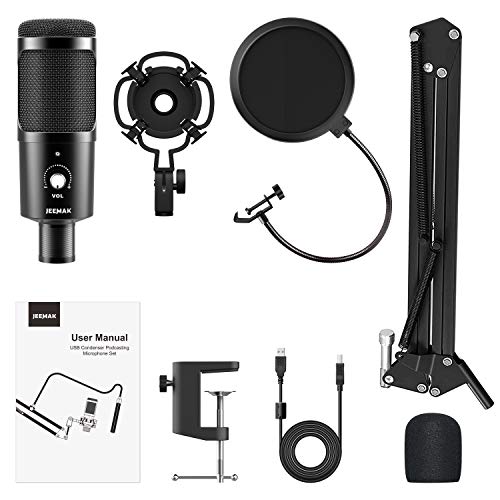 USB Microphone Kit for Computer, Jeemak Professional Condenser