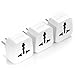 Brazil Adapter, BESTEK Grounded Brazil Adapter US to Brazil Travel Adapter Plug Kit with Universal Outlet - Type N - 2500W 10A 250V Max - 3 Pack