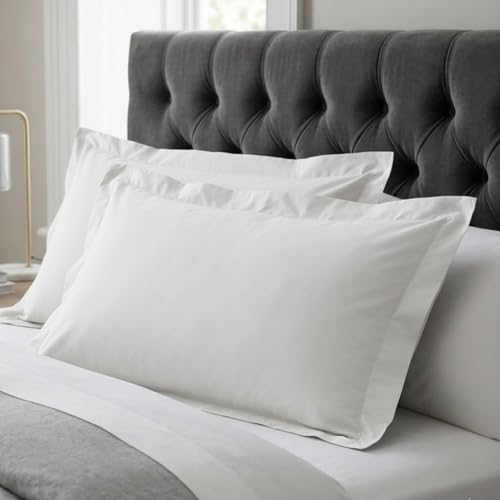 Fronha 300 Fios Algodão 70x50 com Aba 5cm Debrum Macia Soft (2, Branco)