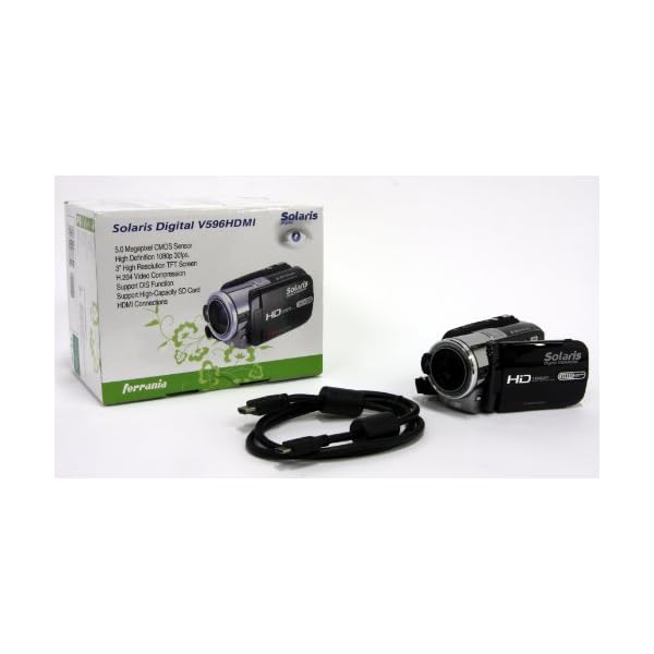 Solaris V596HDMI Ferrania Digital Camcorder (5 Megapixel, 5-Fach Opt. Zoom, 32MB – Bild 4
