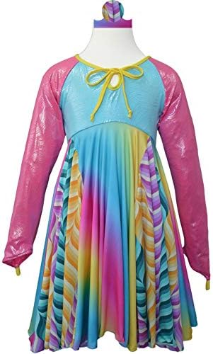 TwirlyGirl Boutique Dresses for Girls Long Sleeve Rainbow Fancy Party USA Made