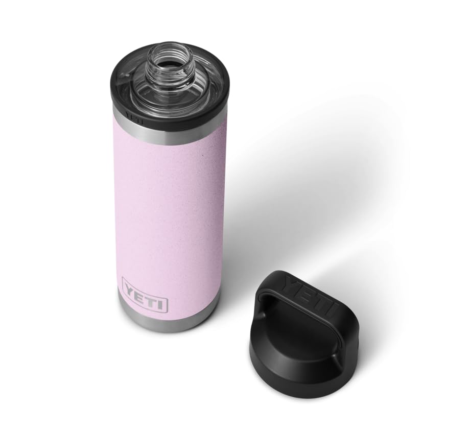 YETI Rambler Bottle Chug, Vaccum Insulated Stainless Steel Bottle with Leakproof Chug Cap, Cherry Blossom, 18 oz (532 ml) Image