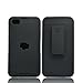 Gonezon Black Holster Case 2 in 1 Hybrid Hard Shell Holster Combo With Kickstand & Belt Clip + Dolphin Decorate Strap for Blackberry Z30