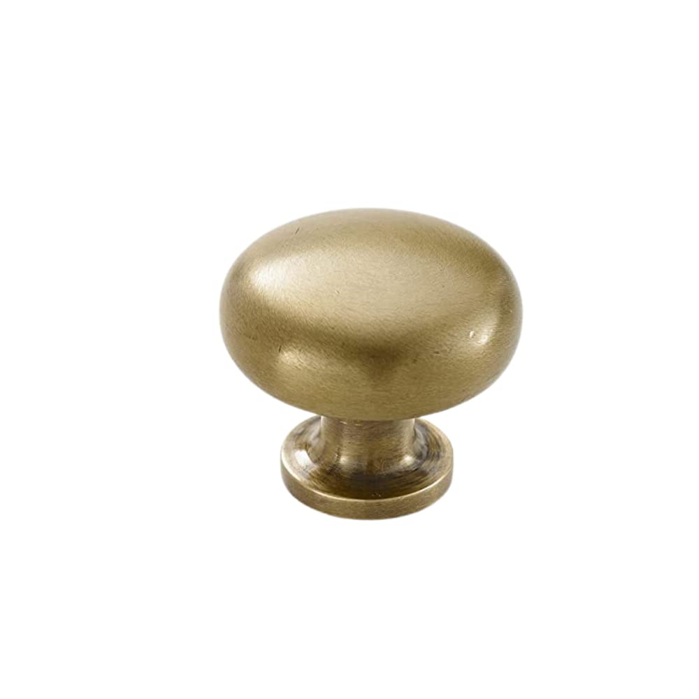 FOUNDRYMAN - Solid Brass Kitchen Draw Knob, Antiqued Hardware, Free from Impurities - Perfect for Kitchen Cupboard Drawers - 1.35 inch