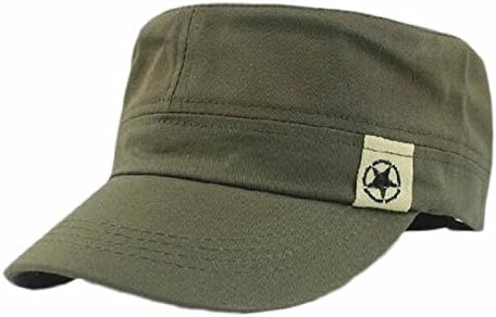 Fiaya Men Women Baseball Cap Snapback Hat Flat Roof Military Hat Cadet Patrol Bush Field Cap