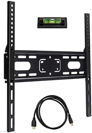 TV Wall Mount Bracket for Most 17-55 Inch LED LCD and Plasma TVs up to VESA 400 x 400mm and 110 lbs Improves TV Stability Black