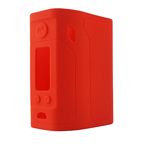 Wismec Reuleaux RX300 Silicone Protective Gel Wrap Skin Case Sleeve Cover Fits Rueleaux RX 300 Easy Battery Access (Red)