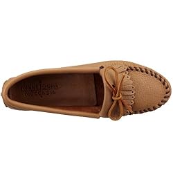 Minnetonka Women's Deerskin Soft-T Moccasin,Mocha