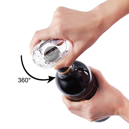 Red Wine Opener, Hi-Tech Premium Steel Corkscrew with Foil Cutter Holder and A Silicone Wine Bottle Stopper (Silver)