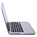 HDE Plastic Hard Shell Case and Keyboard Cover for MacBook Pro 13 with Retina Display (Models: A1425/A1502), Matte Purple