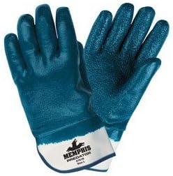 Memphis Glove Predator Fully Coated Nitrile Gloves, Large, 12 Pair