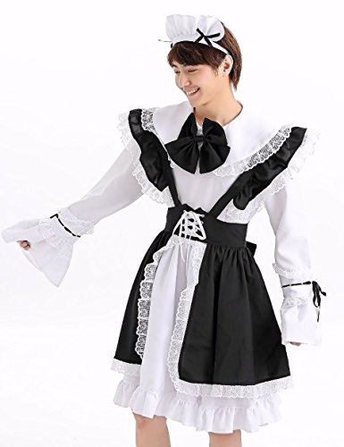 Cohaco Men's Lovely Maid Costume Black White Dress - Image 6